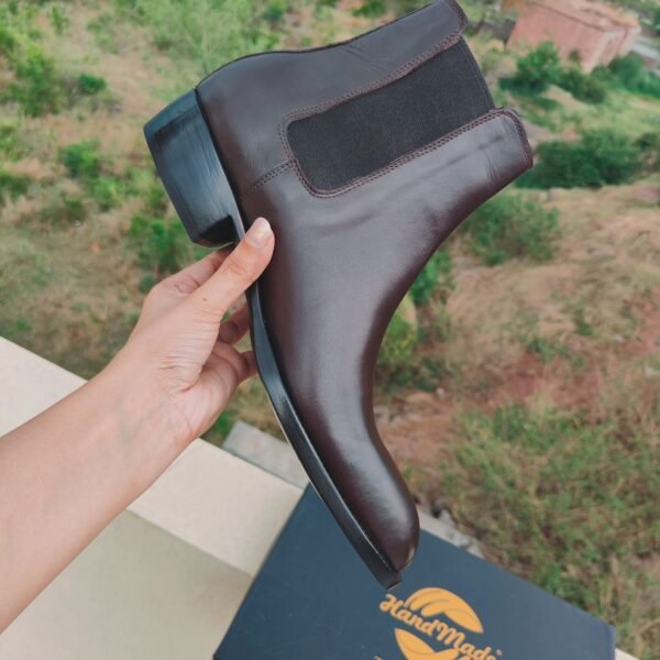 Handmade Brown Chelsea Boots for men – premium suede leather