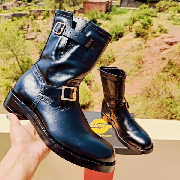 Premium calf leather boots for men – durable leather sole with rubber padding – Goodyear welted – BT-CL-009