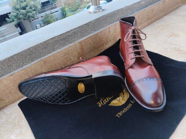 Men’s Captoe Derby Boots – structured leather boots with classic derby design – BT-CD-011