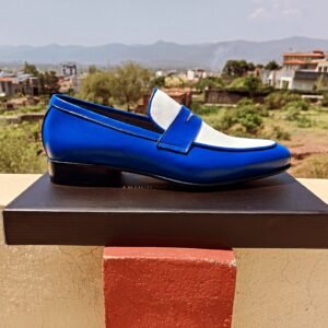 Dual Tone Loafers LF-DTL-004 – handmade leather loafers with single and double sole options for men.