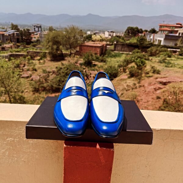 Dual Tone Loafers LF-DTL-004 – handmade leather loafers with single and double sole options for men.