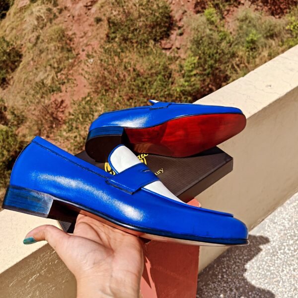 Dual Tone Loafers LF-DTL-004 – handmade leather loafers with single and double sole options for men.