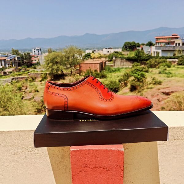 Dual Tone Leather Oxfords OX-DTO-011 with single and double leather sole options – handcrafted luxury dress shoes for men.