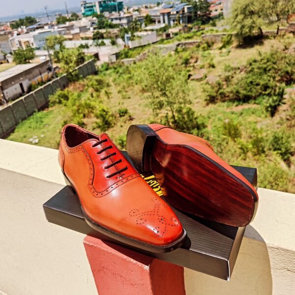 Dual Tone Leather Oxfords OX-DTO-011 with single and double leather sole options – handcrafted luxury dress shoes for men.