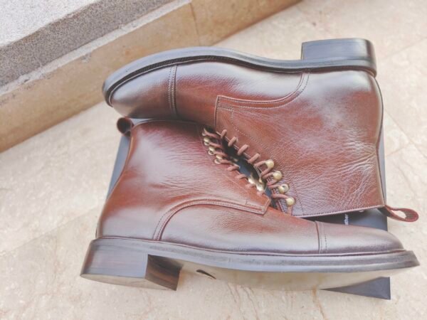 Grained leather boots for men – premium textured leather with durable construction – BT-GL-012