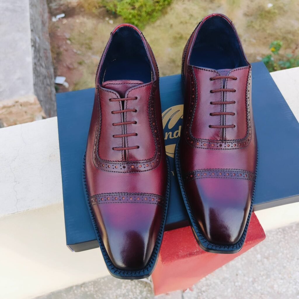 Handmade leather shoes for men – premium artisan footwear crafted from genuine leathe