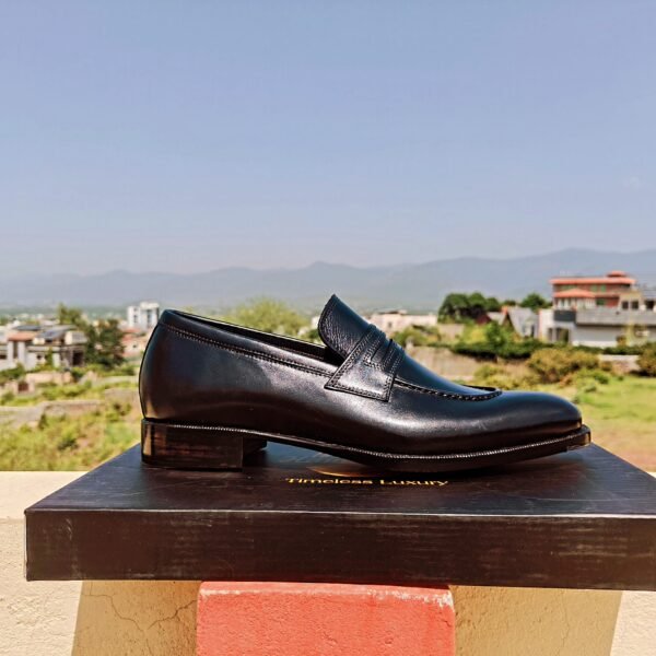 Loafers Ambassador – Handmade formal leather loafers with double leather sole and toe metal plate
