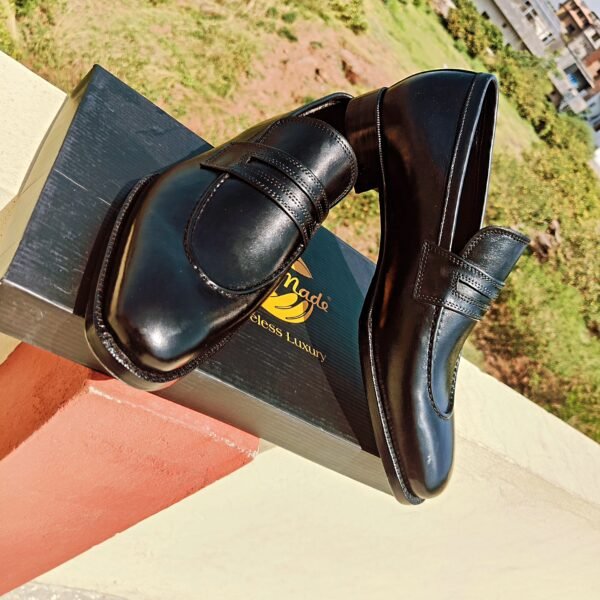Loafers Ambassador – Handmade formal leather loafers with double leather sole and toe metal plate