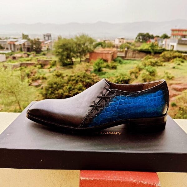 Side Laced Up Oxfords handmade leather shoes with modern design and elegant formal finish
