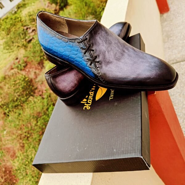 Side Laced Up Oxfords handmade leather shoes with modern design and elegant formal finish