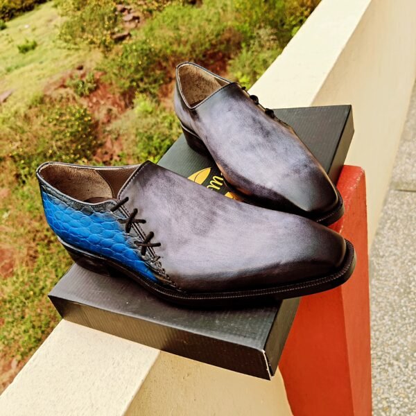 Side Laced Up Oxfords handmade leather shoes with modern design and elegant formal finish