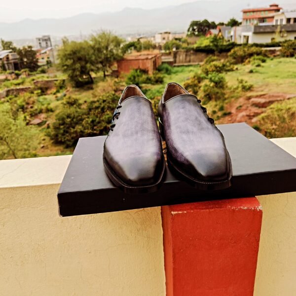 Side Laced Up Oxfords handmade leather shoes with modern design and elegant formal finish