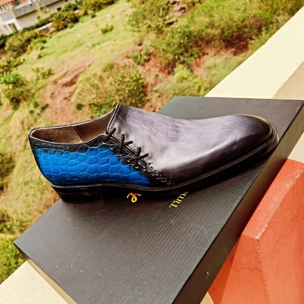 Side Laced Up Oxfords handmade leather shoes with modern design and elegant formal finish