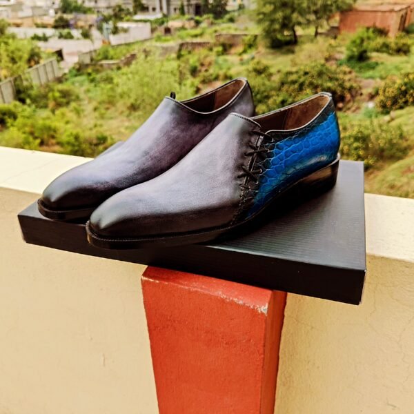 Side Laced Up Oxfords handmade leather shoes with modern design and elegant formal finish