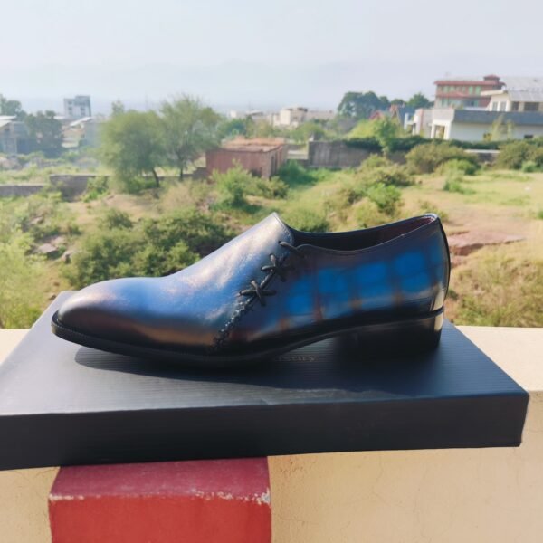 Side Laced Up Oxfords handmade leather shoes with modern design and elegant formal finish