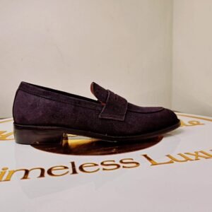 Handmade Suede Loafers with single and double leather sole options