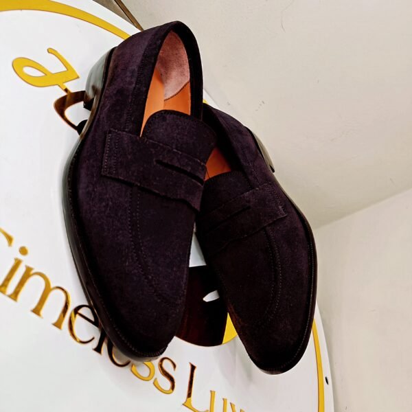 Handmade Suede Loafers with single and double leather sole options