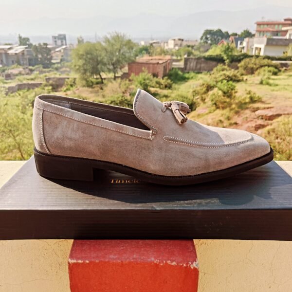 Handmade suede tassel loafers LF-SLWT-008 with rubber and leather sole options