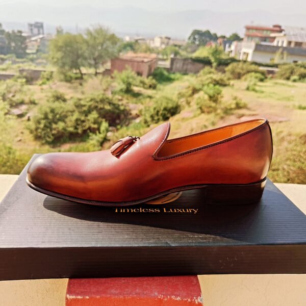 Handmade suede tassel loafers LF-SLWT-009 with rubber and leather sole options