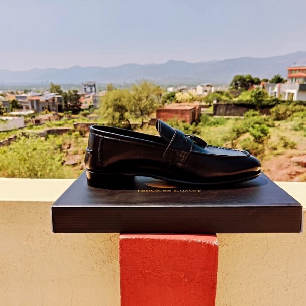 Tassel moccasin loafers for men in full-grain leather with double leather sole and Goodyear welt – LF-TM-014