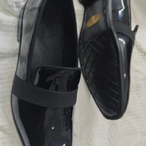 Elegant black tuxedo loafers for men – formal slip-on shoes for evening wear – LF-TX-017