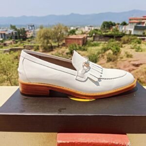 Men’s fringe loafers – classic slip-on shoes with stylish fringe detailing – LF-FL-020
