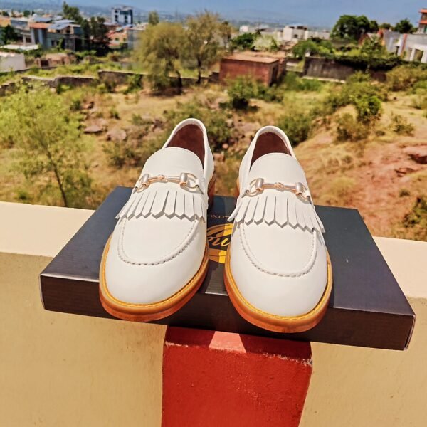 Men’s fringe loafers – classic slip-on shoes with stylish fringe detailing – LF-FL-020