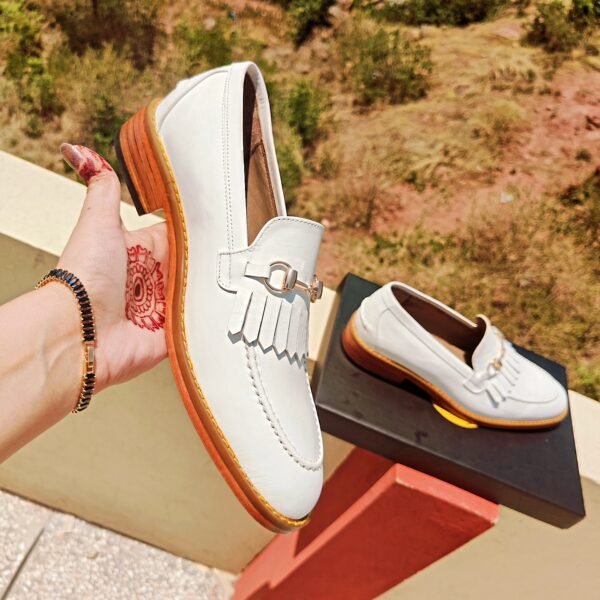 Men’s fringe loafers – classic slip-on shoes with stylish fringe detailing – LF-FL-020