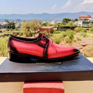 Pink Two Tone Oxfords with matching belt – stylish formal leather shoes for men – OX-TTO-026