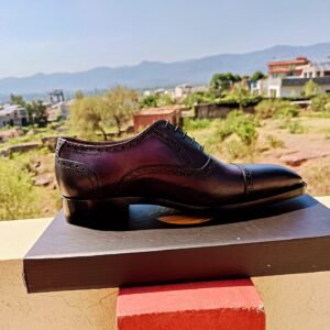 Two Tone Oxfords for men – dual color formal leather shoes with classic design – OX-TTO-022