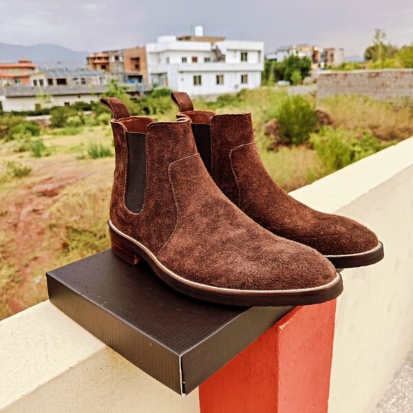 BT-BS-016 suede boots for men – elegant matte-finish leather boots with a soft, classic design