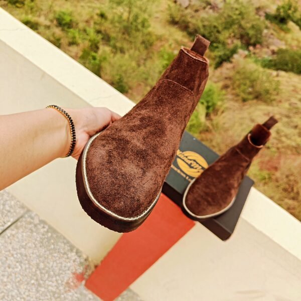 BT-BS-016 suede boots for men – elegant matte-finish leather boots with a soft, classic design