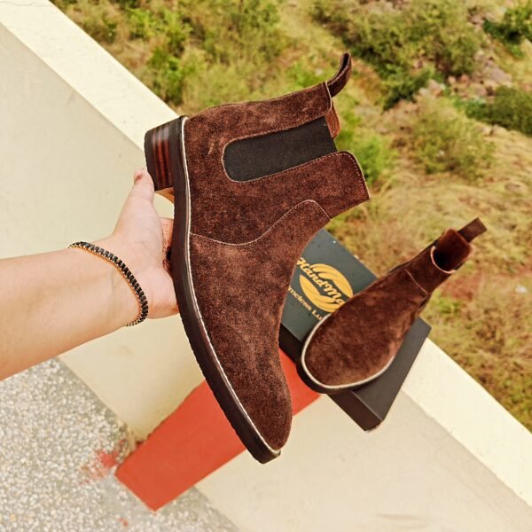 BT-BS-016 suede boots for men – elegant matte-finish leather boots with a soft, classic design