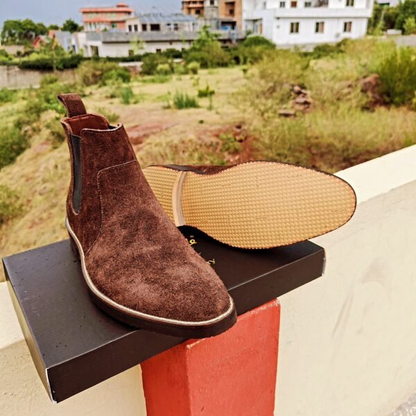BT-BS-016 suede boots for men – elegant matte-finish leather boots with a soft, classic design