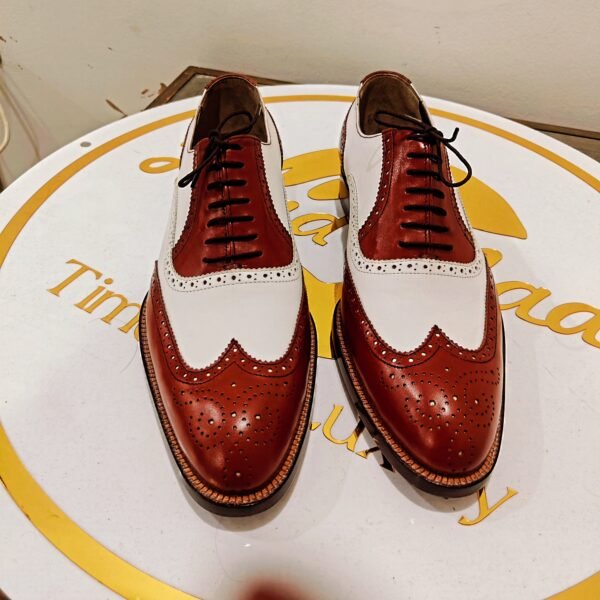 Brogue Oxfords for men – classic perforated leather dress shoes – OX-BO-030