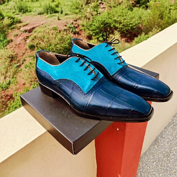 Dual Texture Oxfords for men – leather oxford shoes with smooth and textured finish – OX-DTO-031