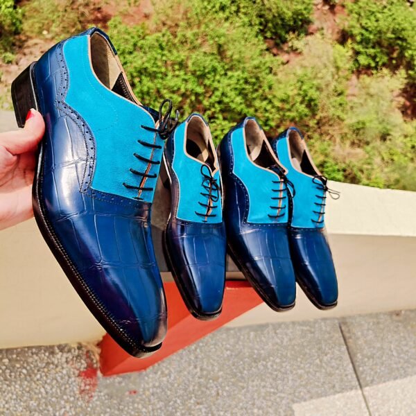 Dual Texture Oxfords for men – leather oxford shoes with smooth and textured finish – OX-DTO-031