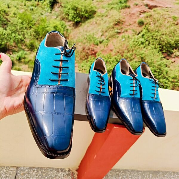 Dual Texture Oxfords for men – leather oxford shoes with smooth and textured finish – OX-DTO-031