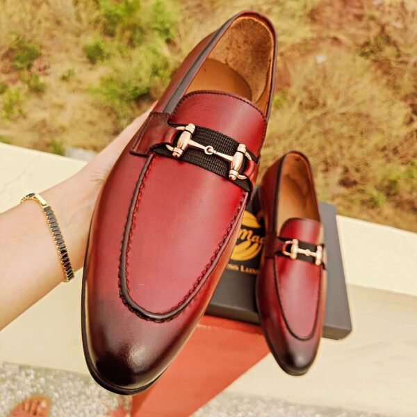 LF-001 classic leather loafers for men – formal slip-on shoes