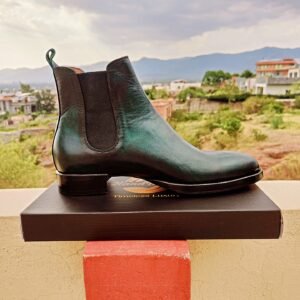 Sea Green Seamless Boots for men – premium leather boots with smooth, uninterrupted finish – BT-SB-017