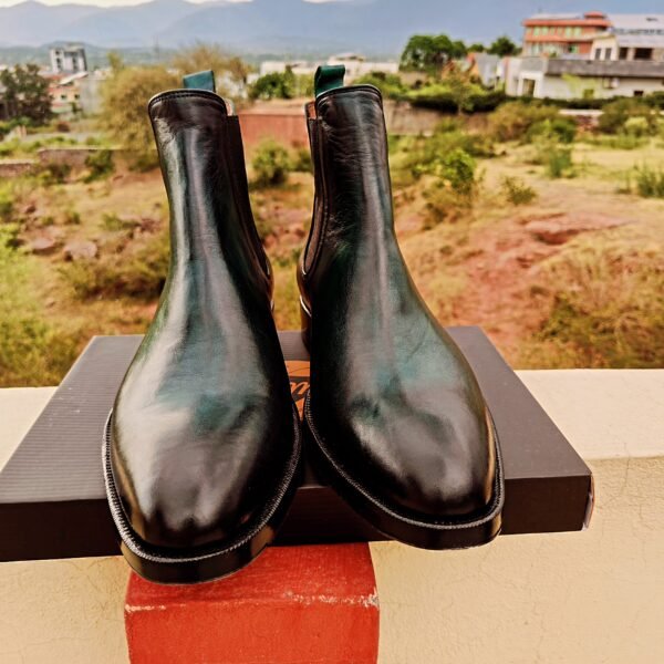 Sea Green Seamless Boots for men – premium leather boots with smooth, uninterrupted finish – BT-SB-017
