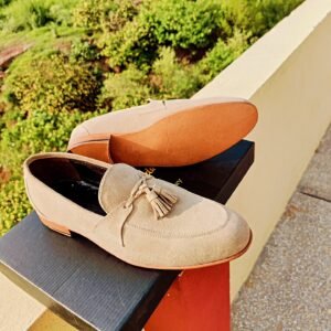 LF-TL-026 Tassel Loafers for men – leather slip-on dress shoes with tassel detailing